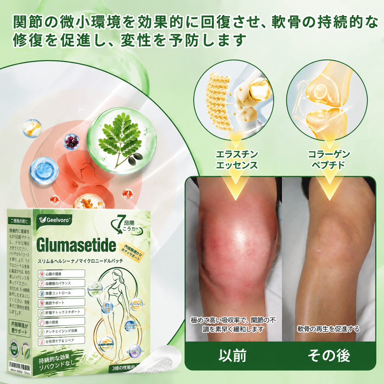 内臓脂肪対策サポート 👨‍⚕️👩‍⚕️Geelvora＆NAD+ 8-in-1 ナノ強化フォーミュラ — 肥満、肌のたるみ、糖尿病、睡眠時無呼吸症候群、関節の悩み、その他健康上の懸念にアプローチ🛍️